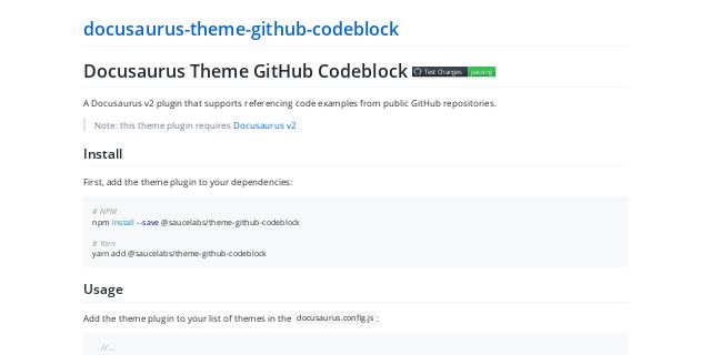 GitHub Code Block