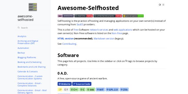 Awesome-Selfhosted