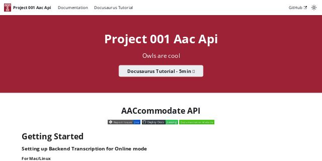 AACcommodate API