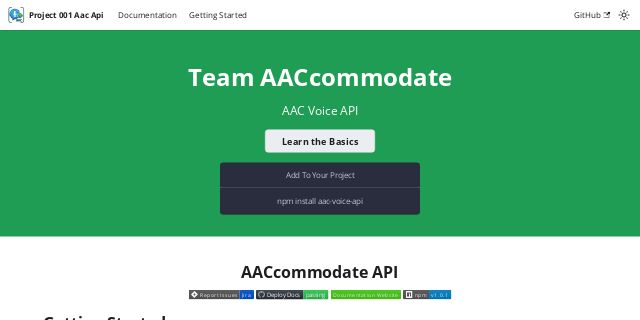 AACcommodate API