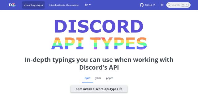 Discord API Types