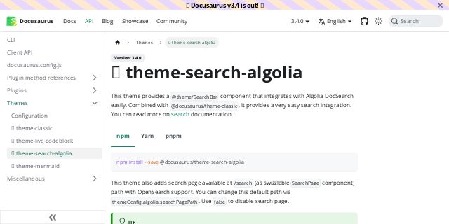 Theme Search Algolia