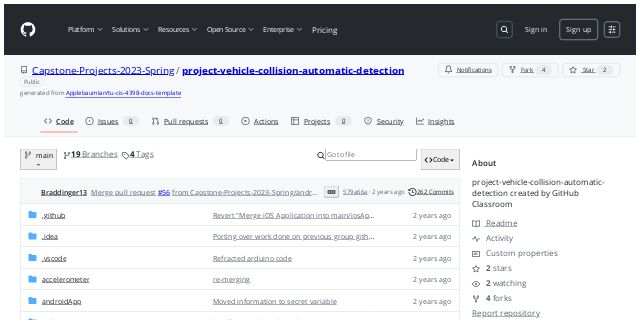 Vehicle Collision Automatic Detection